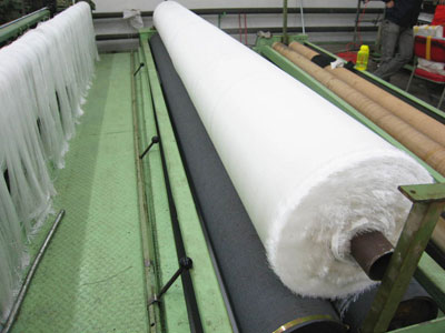 复丝滤带生产现场